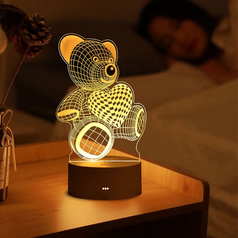 3D Lamp Acrylic USB LED Night Lights