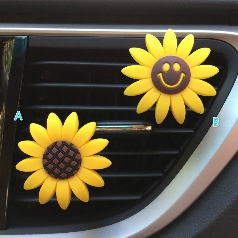 Car Air Freshener Cute Sunflower Perfume Vent Clip